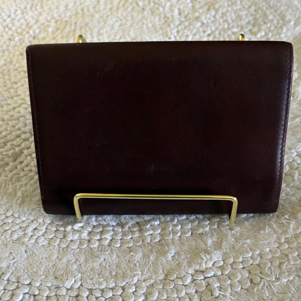 Cartier Burgundy Leather Wallet - Picture 3 of 12